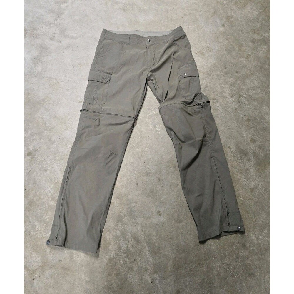 KÜHL Renegade Stealth Men's Convertible Cargo Pants Olive/Khaki Size 34 X 32